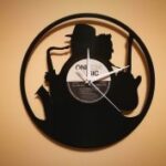 Orologio Vinile Clock Sax Chitarra dxf file