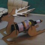 Laser Cut Deer Wine Holder DXF File