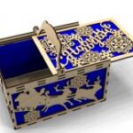 Laser Cut Christmas Eve Box Template Free Vector