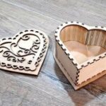 Laser Cut Decorative Heart Box With Lid Free Vector