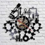 Laser Cut Chemistry Experiments Wall Clock Science Laboratory Wall Art Vinyl Record Wall Clock DXF File