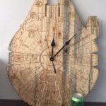 Laser Cut Millennium Falcon Star Wars Wall Clock DXF File