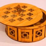 Laser Cut Round Compartment Box With Lid 3mm Free Vector