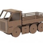 Truck Toy Laser Cut Free Vector