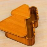Laser Cut Tree Shaped Box Tree Gift Box