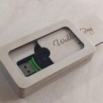 Laser Cut Flash Drive Box with Sliding Lid Free Vector