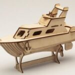 Laser Cut Yacht 3D Wooden Puzzle DXF File