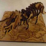 Lasercut Triceratops Skeleton Puzzle DXF File