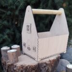 Laser Cut Wooden Gift Box Candy Basket Free Vector