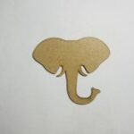Laser Cut Wooden Elephant Head Cutout Unfinished Wood Elephant Head Shape Free Vector