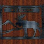 Laser Cut Moose Welcome Sign Free Vector