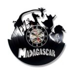 Laser Cut Madagascar Theme Vinyl Record Wall Clock Free Vector