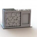 Laser Cut Pen Holder Organizer With Photo Frame Wish Box Free Vector