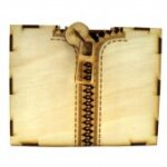 Laser Cut Wooden Zipper Box Free Vector