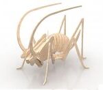 3D Cricket Insect 3mm DXF File
