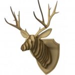Laser Cut Wooden Deer Head Wall Decor Free Vector