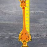 Laser Cut Child Height Meter Giraffe Template Free Vector