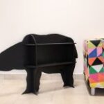 Laser Cut Bear Storage Shelf Rack CNC Template DXF File