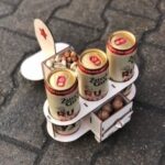 Laser Cut Wooden Beer Holder Airplane Free Vector