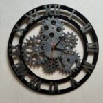 Laser Cut Roman Numerals Gear Clock Free Vector