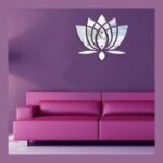 Laser Cut Lotus Flower Wall Clock Template Free Vector