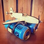 Laser Cut Airplane Soda Can Holder Party Decor Free Vector