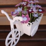 Laser Cut Bicycle with Flower Box 3mm Free Vector