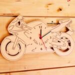 Laser Cut Motorbike Clock