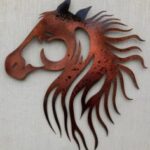 Laser Cut Metal Horse Head Wall Decor