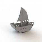 Sailing Ship Laser Cut Free Vector