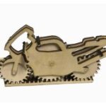 Laser Cut 3D Wooden Motorcycle Puzzle