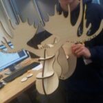 Laser Cut Moose Head Jewelry Stand SVG File