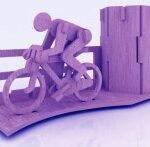Bicycle Marathon Pen Holder Stand 3mm Free Vector