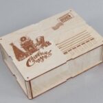 Laser Cut Happy New Year Gift Box Free Vector