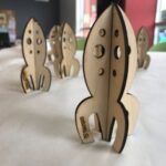 Laser Cut Wooden Rocket Ship DXF File
