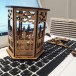 Laser Cut Christmas Lamp Night Light Deer Lantern 3mm Plywood Free Vector