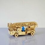 Laser Cut Wooden Fire Truck 3D Free Vector