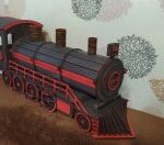 Laser Cut Locomotive Gift Box Free Vector