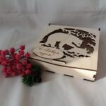 Laser Cut Folding Lid Candy Box Plywood 4mm Free Vector