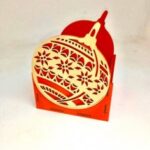 Laser Cut Christmas Ornament Shape Organizer Free Vector