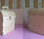 Laser Cut Chest with Handle Free Vector