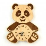 Laser Cut Bear Wall Clock Free Vector