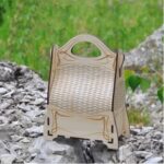 Laser Cut Wooden Hand Bag Jewelry Bag Free Vector
