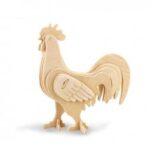 Laser Cut Rooster 3D Wooden Puzzle DWG File