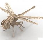 Dragonfly 6mm Insect 3d Puzzle DXF File