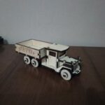 Laser Cut Truck Business Card Holder Free Vector