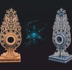 Laser Cut Snowflake Clock 4mm Free Vector