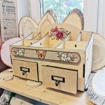 Laser Cut Cosmetics Jewelry Organizer Storage Box With Drawers 6mm Free Vector