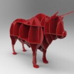 Laser Cut Bull Shelf Free Vector