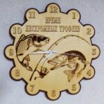 Laser Cut Fisherman Wall Clock Free Vector
